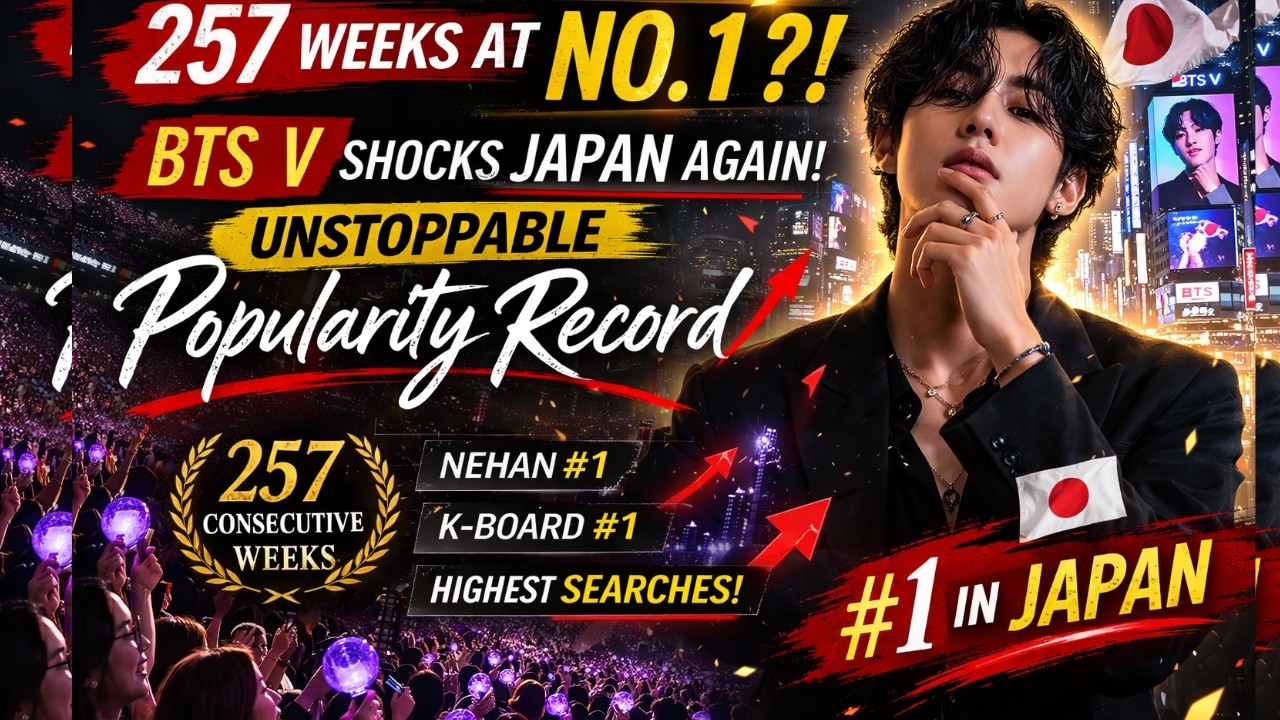 257 недель на первом месте?! 😱 Ви из BTS снова шокирует Японию непреодолимым рекордом популярности
