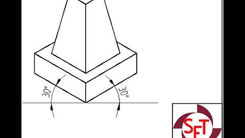 Isometric projection of combination of solids