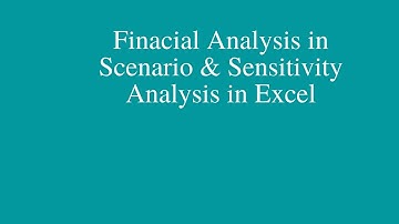 FA Scenario & Sensitivity Analysis in Excel Assessment Q&A