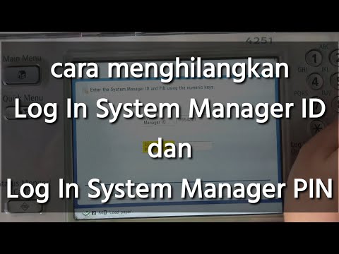 Cara menghilangkan Log In System Manager ID dan Log In System Manager PIN