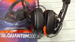 JBL QUANTUM 200 BLK-WIRED OVER.EAR GAMING HEADSETS WITH MIC.(Light & Durable Foam Cushions. 2500 rs)