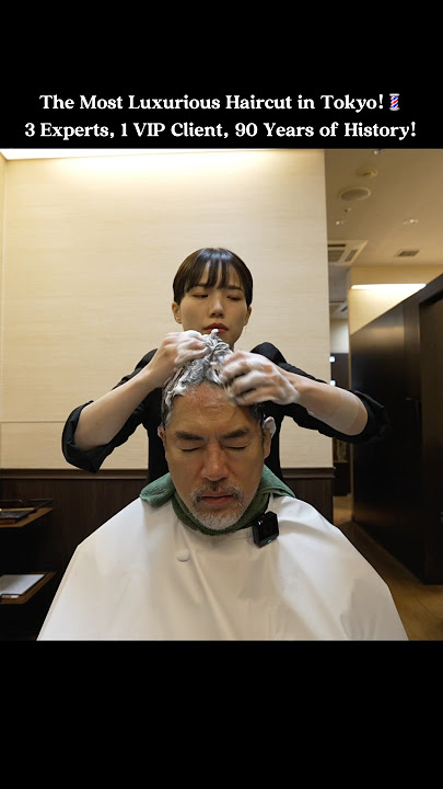 💈(ASMR) $300 VIP Treatment by 3 Staff at 90-Year-Old Premium Hair Salon in Tokyo | Soft-spoken