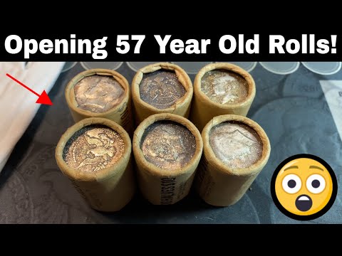 Opening Original Bank Rolls of Silver Coins - Half Dollars