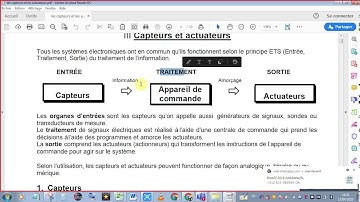 les capteurs et les actuateurs