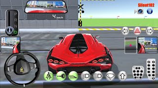 Red SuperCar On Car Wash - 3D Car Driving Class Simulation #shorts - Android Gameplay