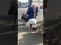 رجل يلمس الماعز المخصص للتضحية بيده رجل يلمس الماعز المخصص للتضحية بيده