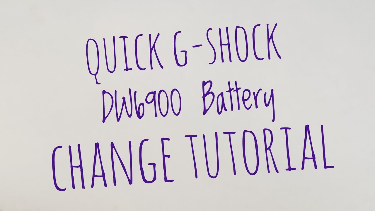 Casio GShock DW-6900 battery change tutorial how too video CR2016 - YouTube