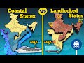 Coastal states vs landlocked states  indian states comparison  coastal states vs states without