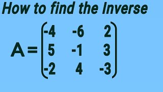 Inverse of a 3x3 Matrix | Co-factor Method