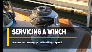 Lewmar Wavegrip Self Tailing Winch: Servicing and Pawls Spring Replacement.