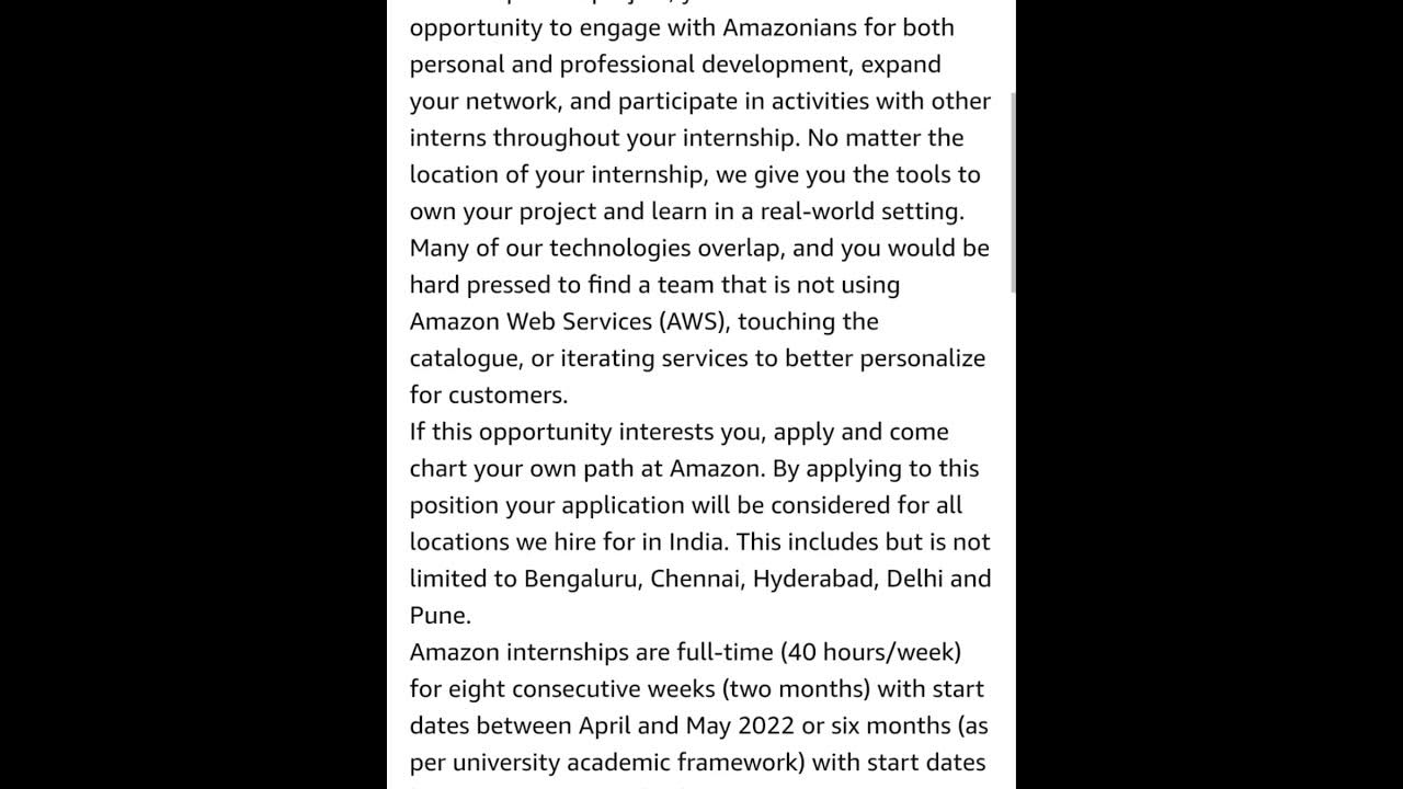 Amazon Launch Wow Internships For College Students Free Internship