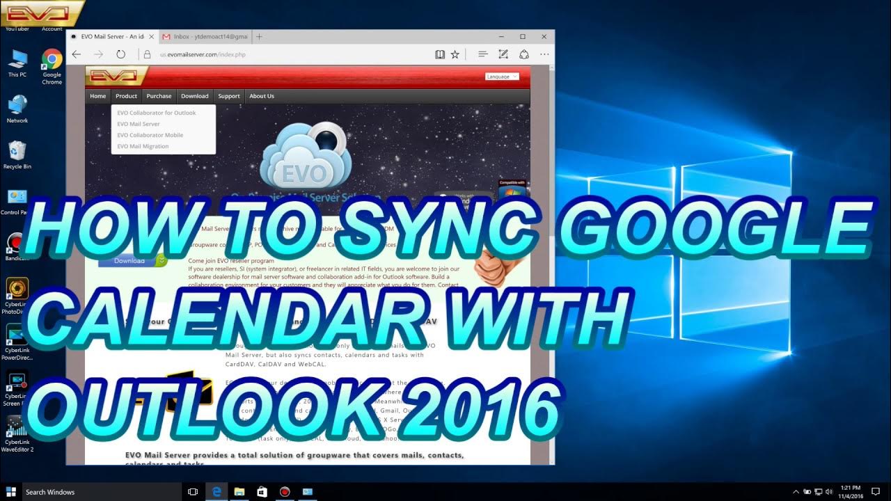 How to sync Gmail calendar to Outlook 20162021 YouTube