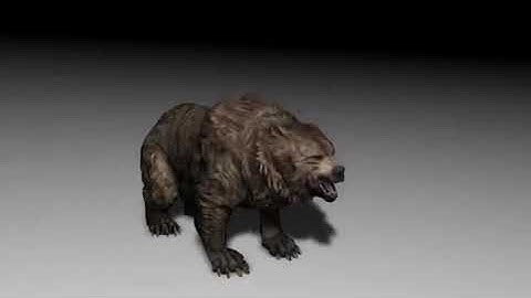 SKYRIM Bear 3d model Rigged (.c4d, .obj)