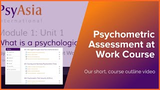 Psychometric Assessment at Work Course   BPS Level 1 & 2 Test User Course Online