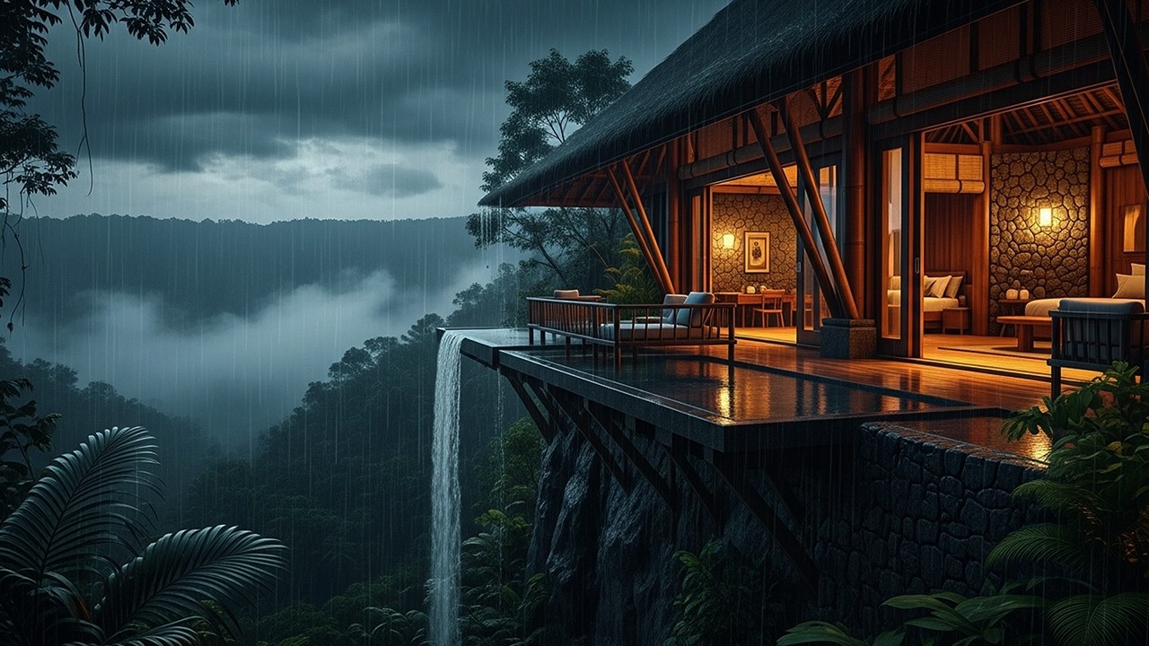 Relaxing Rain Noise + Forest Stream for Calm Nights | Sleep Better Tonight