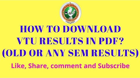 How to download VTU old or previous semester results in pdf?