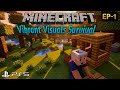 Minecraft Vibrant Visuals Survival Series | Beginning The Survival | Ep #1 [4K 60 FPS] 