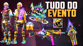VAZOU!! TUDO DO EVENTO ESTILO DE BATALHA, SKIN LENDÁRIA, ITENS GRÁTIS? NOVO EVENTO FREE FIRE