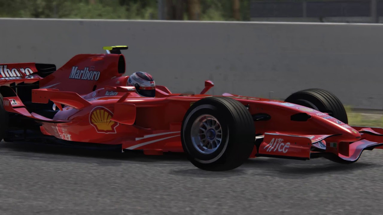 Assetto Corsa Ferrari F2007 Hotlaps At Catalunya YouTube