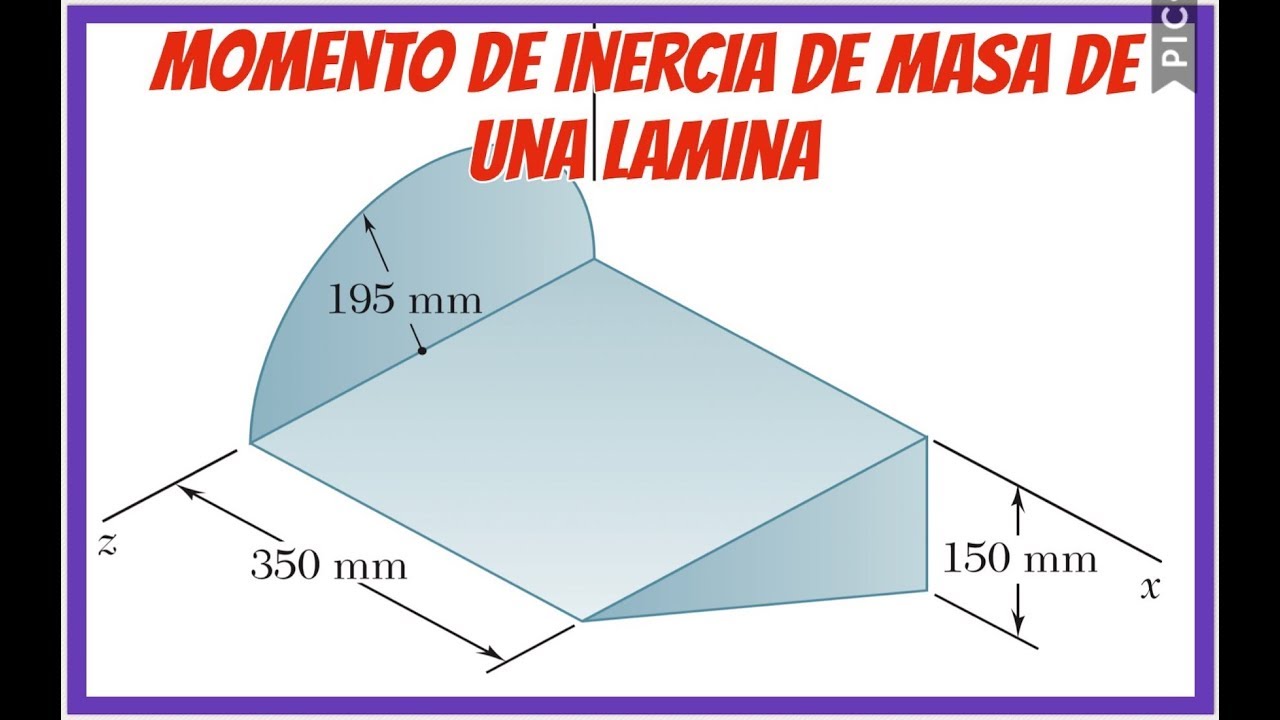 Momento De Inercia De Masa De Una Lamina Parte 1 Youtube