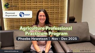 Agriculture Professional Practicum - Phoebe Hewetson