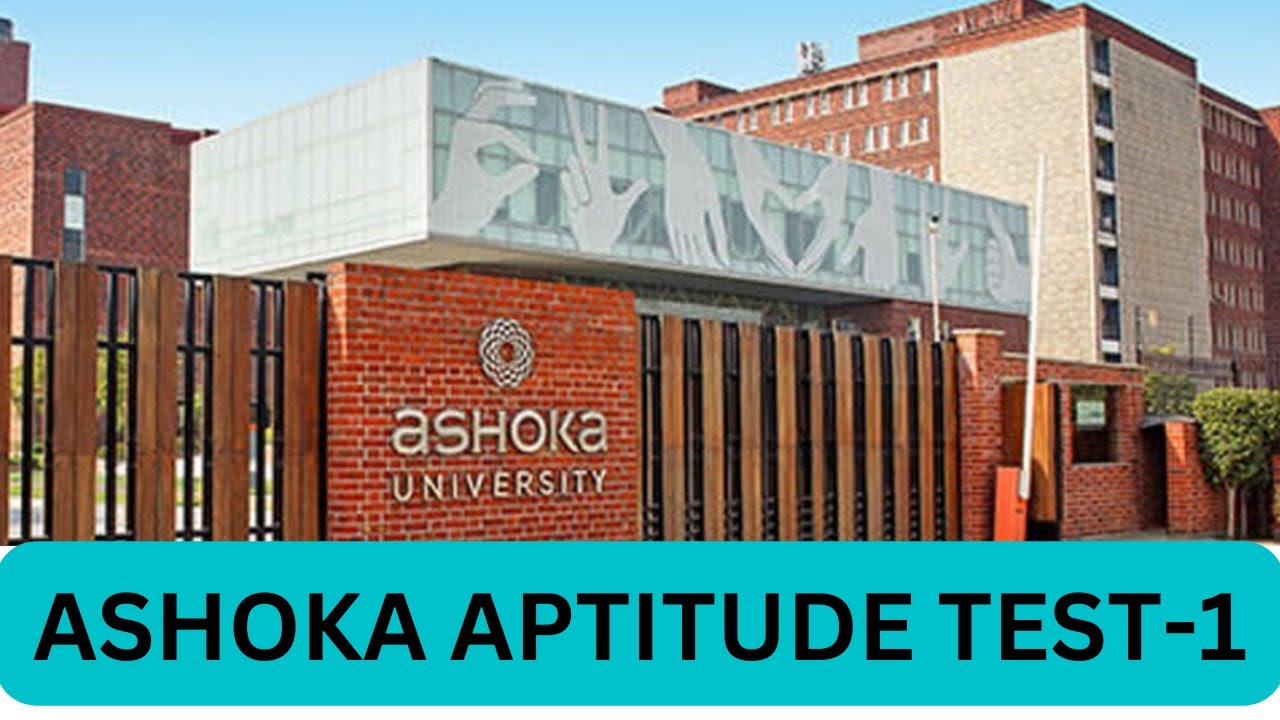 Ashoka University ASHOKA APTITUDE TEST PART 1 YouTube