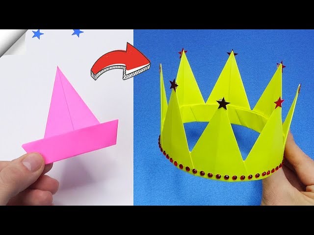 Origami CROWN | Paper crafts | How to make a paper crown class=