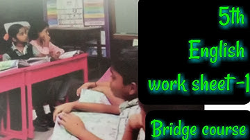 5th English work sheet-1 Bridge course answers.