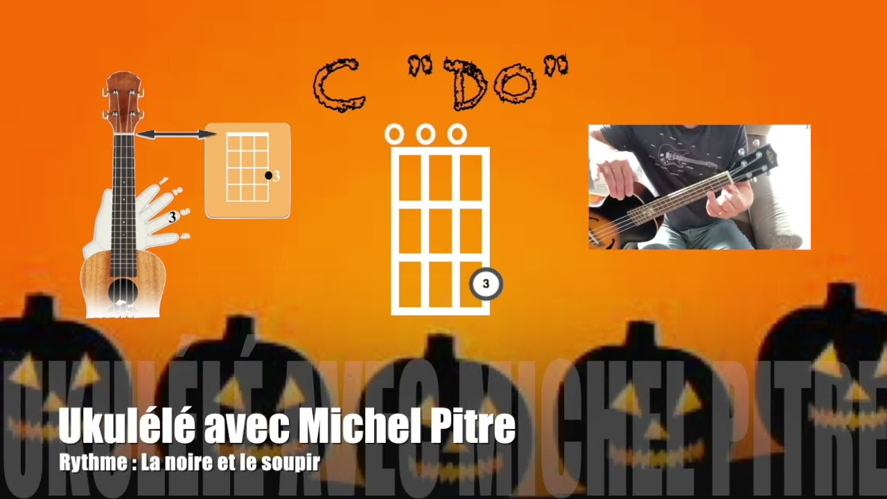 Halloween Exercice de ukulélé Accord C Rythme la noire et le
