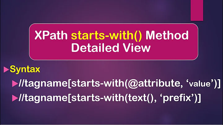 How To Use starts-with() Method In XPath Selenium WebDriver || Java