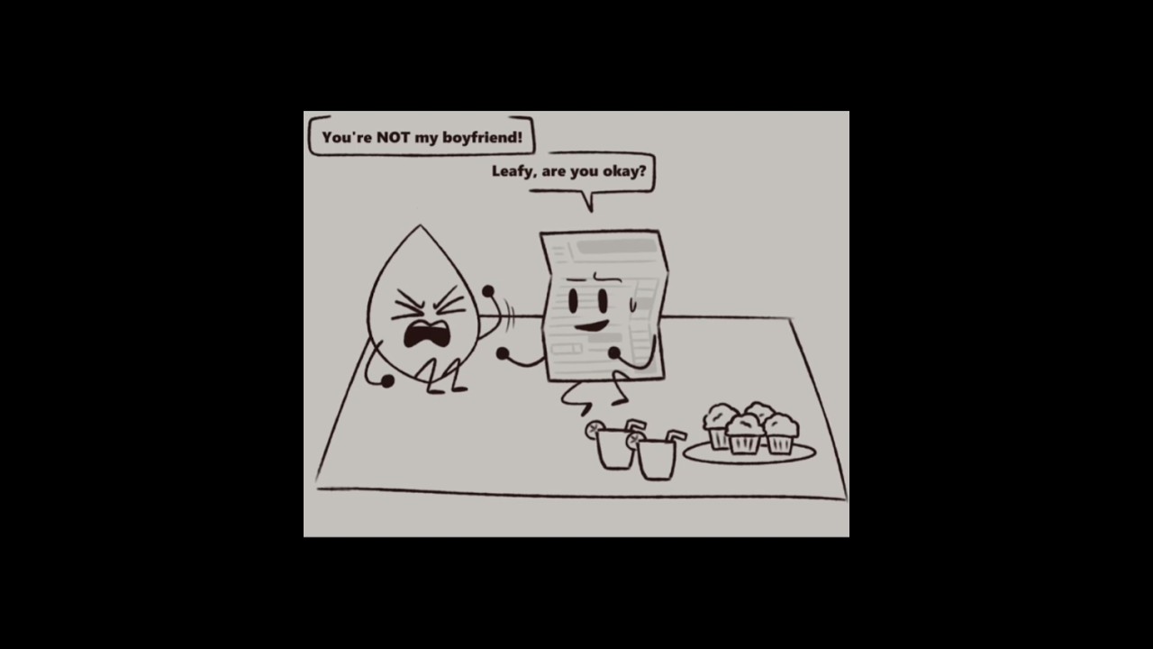 Leafy Realizes ITRD Is Firey's Faker (Fireafy) [BFDI Comic]