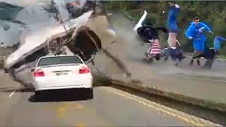TOP 10 Unbelievable Idiot At Work Fails 2023   Crazy Dangerous Truck \& Car Crasher Compilation 2023