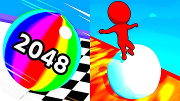 Ball Run 2048 vs Snow Race 🔢❄️ Max Level Gameplay Walkthrough Android iOS X1Q2