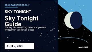 Sky Tonight: Moon, Planets, Meteor Showers & Bright Stars — Aug 2, 2026