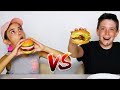SQUISHY FOOD vs REAL FOOD CHALLENGE!!