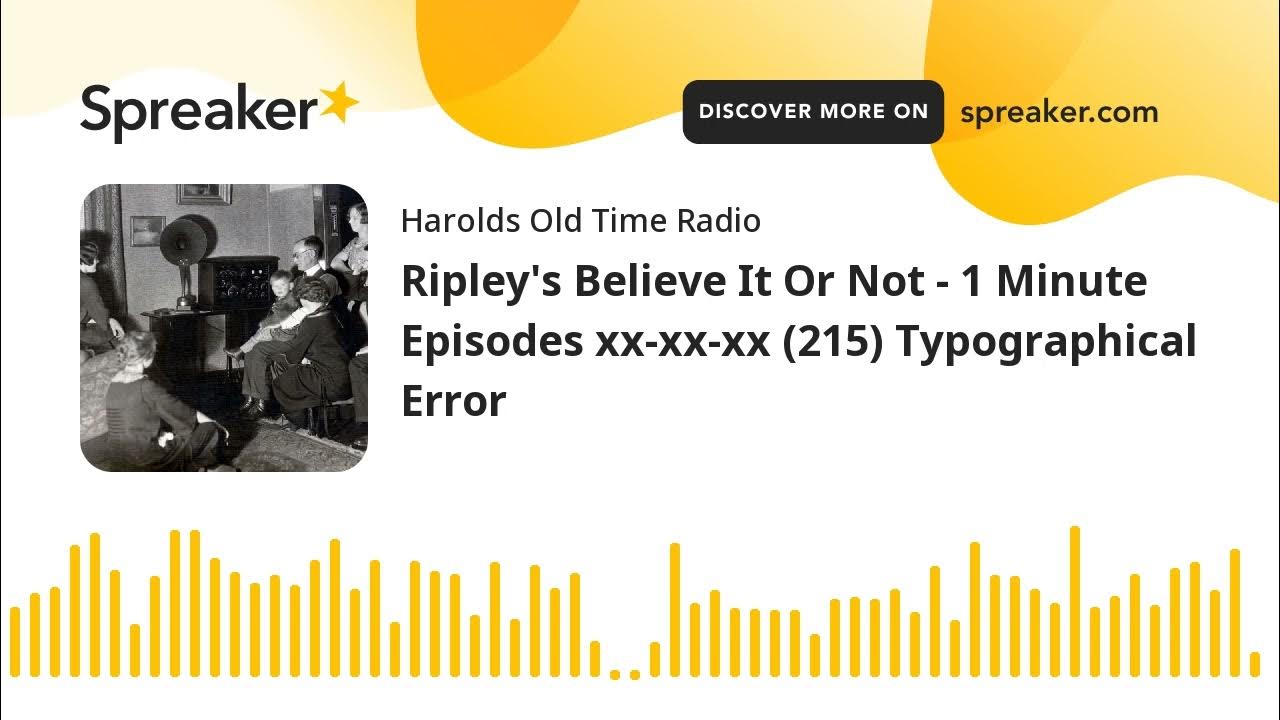 Ripley's Believe It Or Not - 1 Minute Episodes xx-xx-xx (215 ...