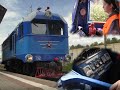 Обкатка ТУ2-241 и девушка за контроллером. A trip on a TU2-241 diesel locomotive and a girl driver.