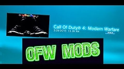 (2019) COD4 OFW MOD MENU!! (PS3)