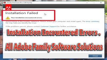 How To Fix Installation Encountered Errors Photoshop CS6 Adobe Premiere Pro CS6
