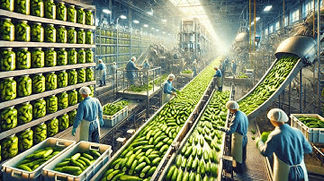 MILLIONS of Cucumbers! How Pickles Are Made in a MEGA Factory!