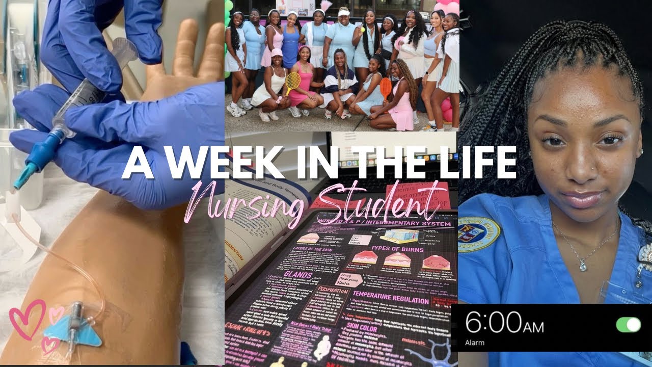 WEEK IN MY LIFE AS A NURSING STUDENT | studying, clinicals , girls ...