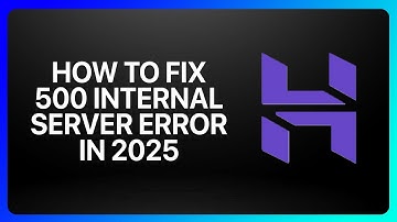 How To Fix Hostinger 500 Internal Server Error in 2025! Tutorial