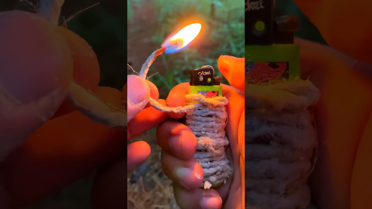 Survival Skills Lighter hacks for Extreme conditions camping 