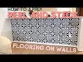 HOW TO INSTALL PEEL & STICK VINYL FLOORING FLOOR POPS TO THE WALL