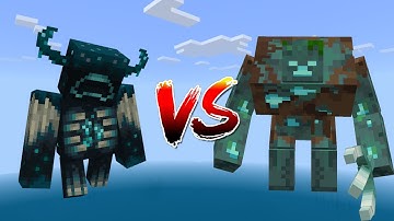 Warden VS Mutant Drowned in Minecraft BE/PE