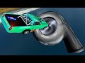 BeamNG.drive - Cars Jumping into Giant Spinning Turbo (Turbocharger)