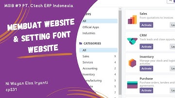 “Odoo 17 - Membuat Website & Setting Font Website [SIB X PT Ctech ERP Indonesia]”