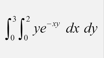 Double Integral: ye^(-xy) dx dy , x = 0 to 3 , y = 0 to 3