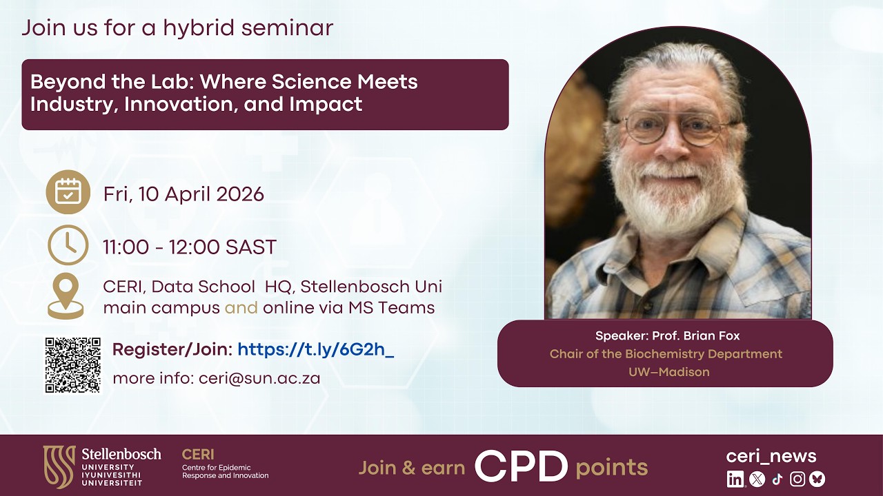 Beyond the Lab: Where Science Meets Industry, Innovation, and Impact | Prof. Brian Fox #CERIseminar