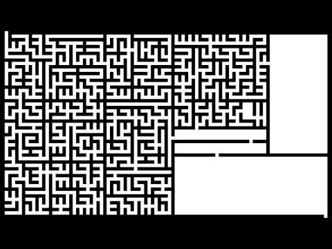 Maze generation with recursive division algorithm